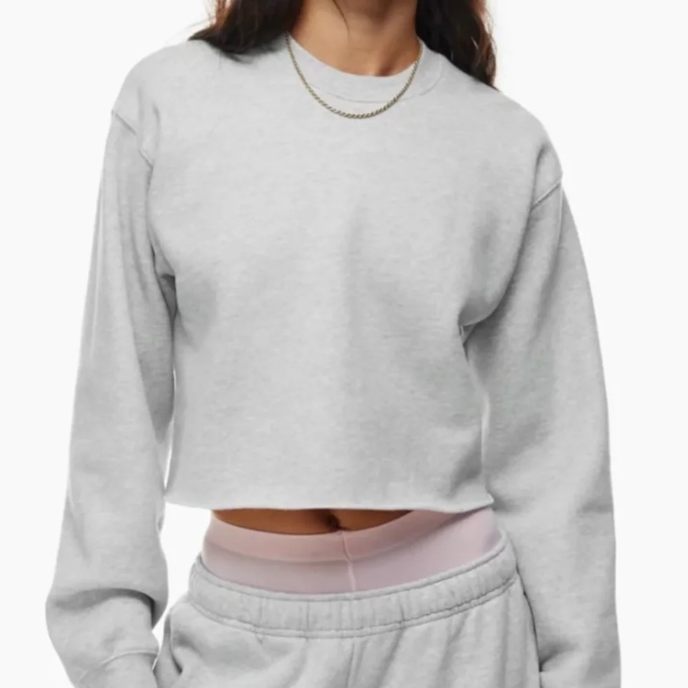 Aritzia Tna Cozy Fleece Perfect Cropped Sweatshirt - Picture 1 of 9